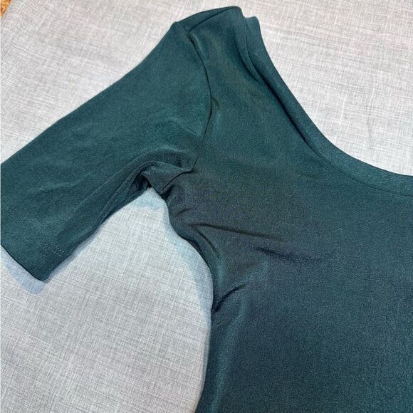 FP | Intimately Slinky Tee Bodysuit in Pine Size S - Picture 3 of 9